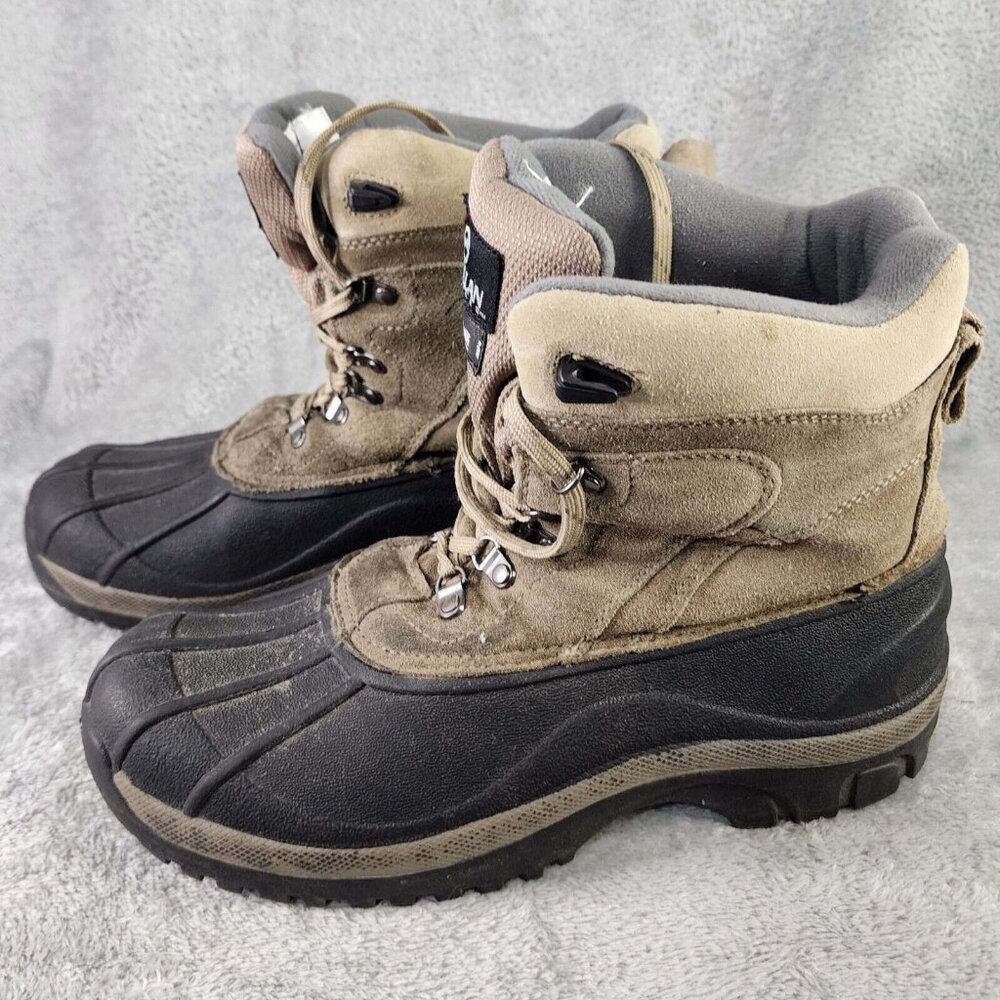 Magellan Boots Mens Size 9 Brown Suede Black Lower Waterproof Outdoor Winter